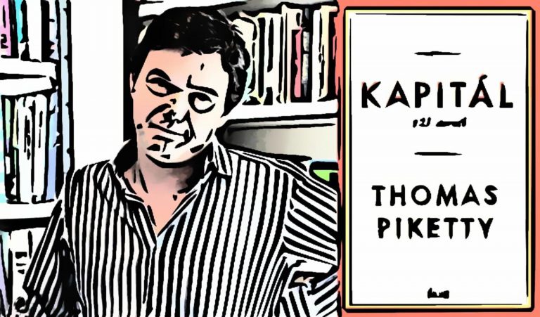 Ilustačný obrázok ku knihe Kapitál v 21. storočí od Thomasa Pikettyho