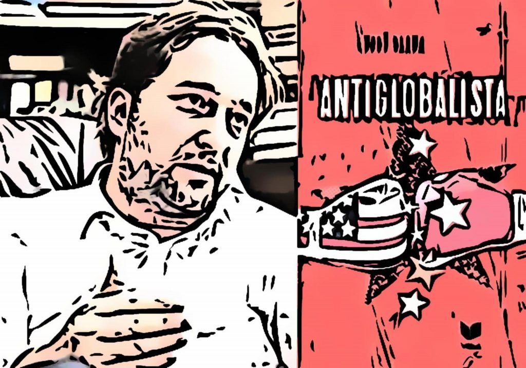 Ilustrácia obálky k recenzii na knihu ANtiglobalista od autora: Ľuboš Blaha