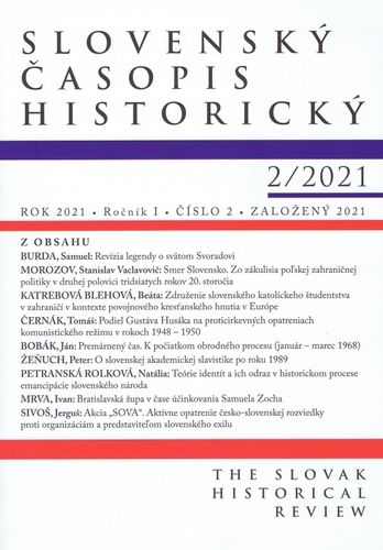 Obálka časopisu Slovenský časopis historický