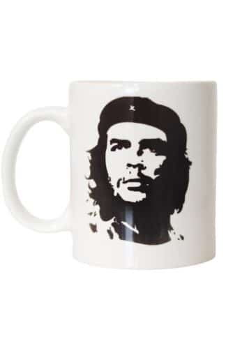 BIely pohár s motívom Che Guevara